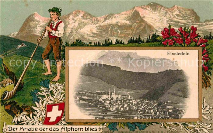 Einsiedeln SZ Ortsansicht Blumen