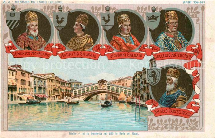 Venezia Venedig Domenico Monegario Maurizio Galbaio Giovanni Galbaio