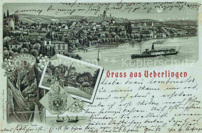 ueberlingen Bodensee Hafen Hoedinger Tobel Dampfer