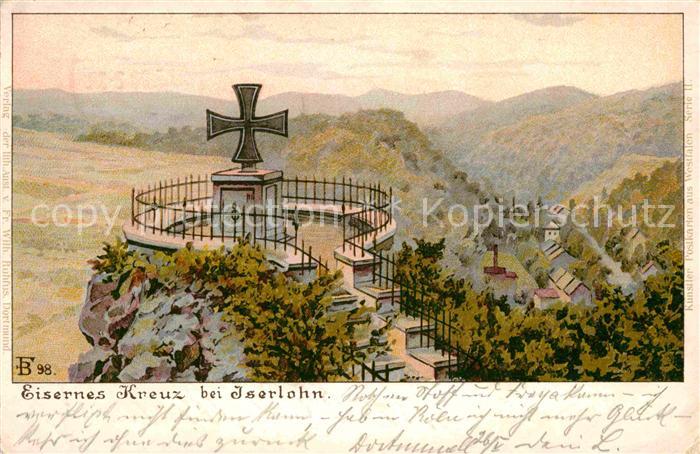 Iserlohn Eisernes Kreuz Kuenstlerkarte