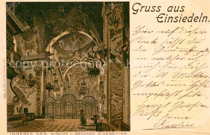 Einsiedeln SZ Inneres der Kirche Grosses Eisengitter