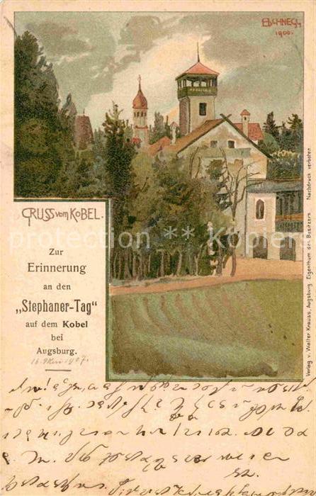 AUGSBURG  CITY Kobel Stephaner-Tag Kuenstlerkarte H. Schnegg
