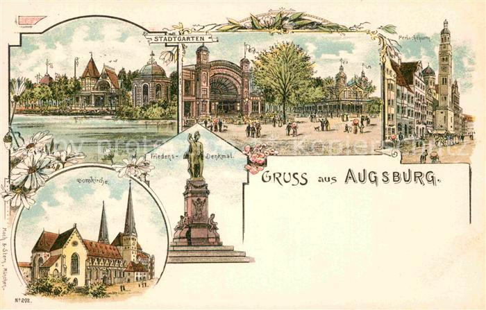 Augsburg Friedens-Denkmal Domkirche Perlachturm