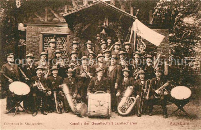 Augsburg Kapelle Gesellschaft Janitscharen Fortshaus Stadtgarten