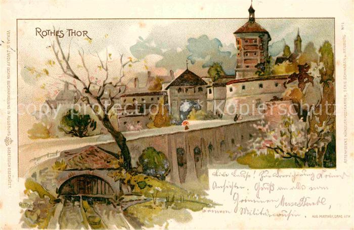 Augsburg Rotes Tor Kuenstlerkarte