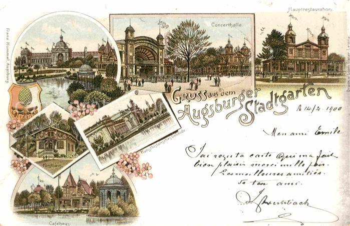 Augsburg Cafehaus Stadtgarten Forsthaus Concerthalle