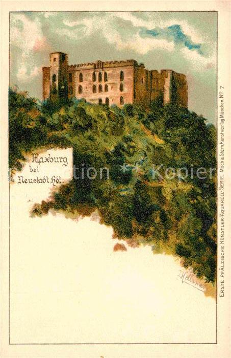 Neustadt Haardt Maxburg Kuenstlerkarte