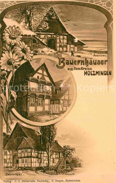 Holzminden Weser Bauernhaeuser Arholzen Warbsen Dehrenthal