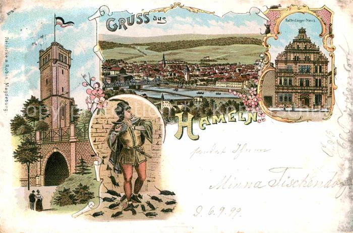 Hameln Weser Rattenfaengerhaus Kluetturm