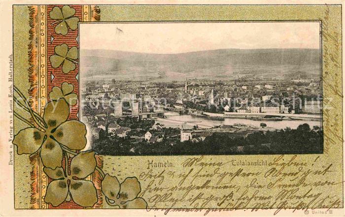 Hameln Weser Ortsansicht