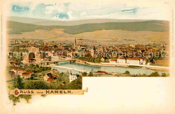 Hameln Weser Ortsansicht