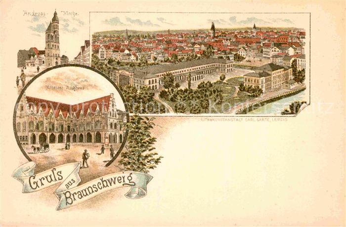 BRAUNSCHWEIG  CITY Andreaskirche Altstadt Rathaus