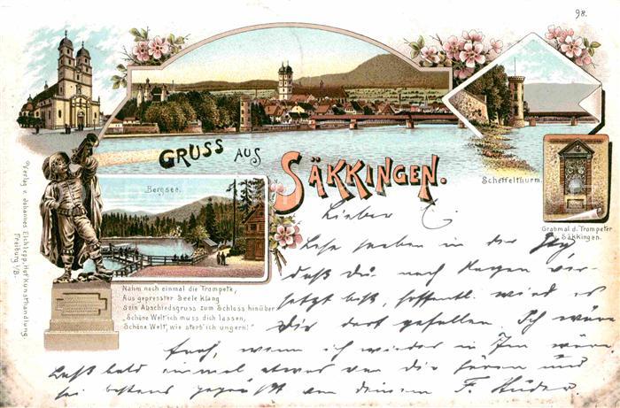 Bad Saeckingen Scheffelturm Grabmal Tropleter v. Saeckingen