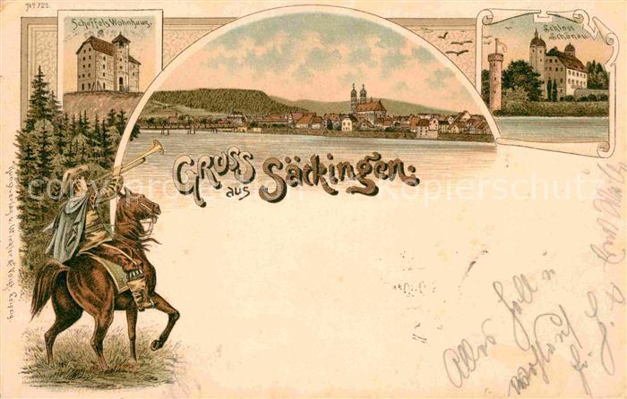 Bad Saeckingen Schloss-Schonau Trompete Scheffels Wohnung