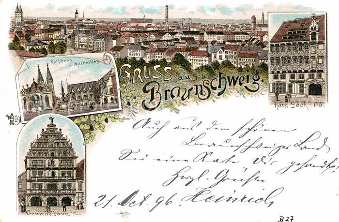 BRAUNSCHWEIG  CITY Rathaus Martinikirche Gewandhaus