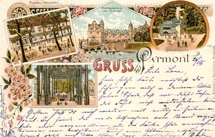 Bad Pyrmont Helenenquele Stahltrinkhalle Cafehaus-Hauptallee