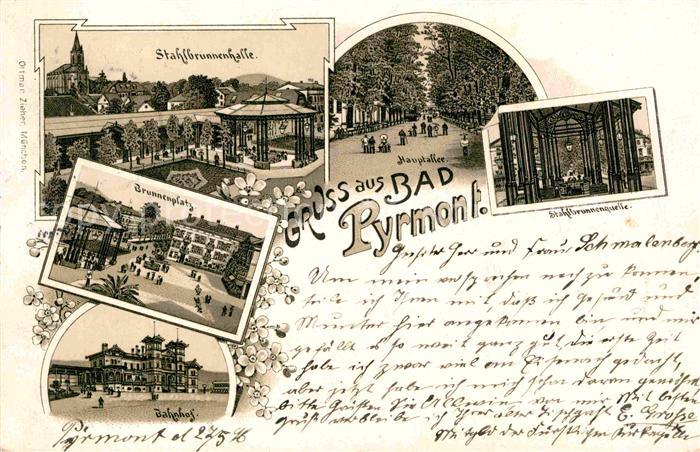 Bad Pyrmont Brunnenplatz Bahnhof Hauptallee