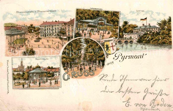 Bad Pyrmont Schloss Brunenplatz Stahltrinkhalle