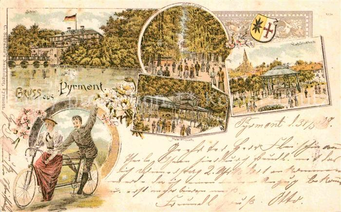 Bad Pyrmont Hauptallee Helenenquelle Schloss