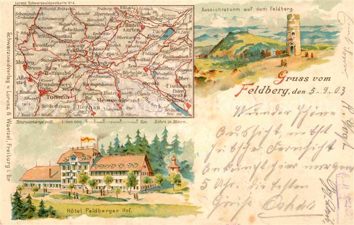 Feldberg Schwarzwald Aussichtsturm Hotel Feldberger Hof