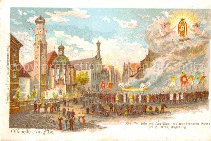 AUGSBURG  CITY Hl. Kreuz Kuenstlerkarte J. Ringler u. Sohn