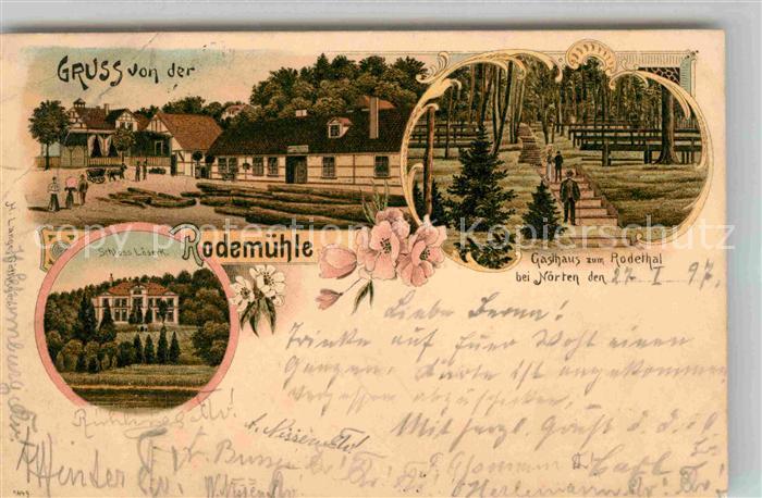 Noerten-Hardenberg Rodemuehle Schloss Loeserk Gasthaus Rodethal