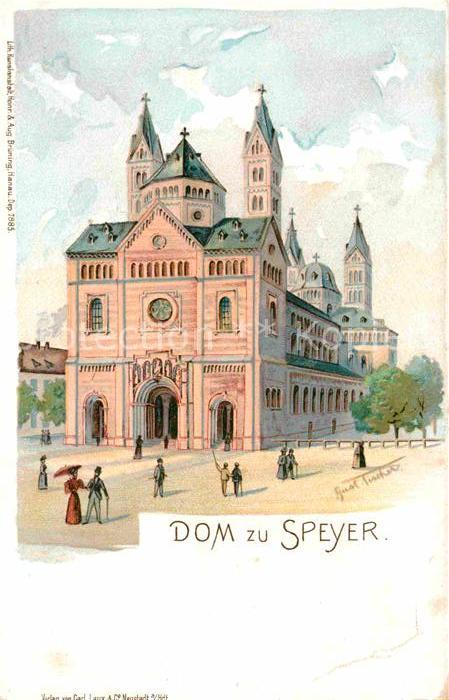 Speyer Rhein Dom Kuenstlerkarte