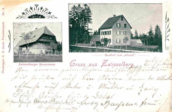 FREUDENSTADT BW Zwieselberg Gasthof Hirsch Bauernhaus