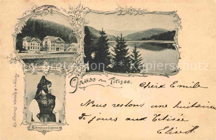 TITISEE Schwarzwald BW Hotel zum Baeren Schwarzwaelderin Tracht