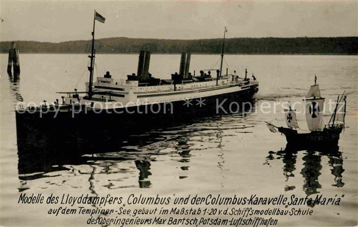 Dampfer Oceanliner Modell Lloyddampfer Columbus Columbus-K