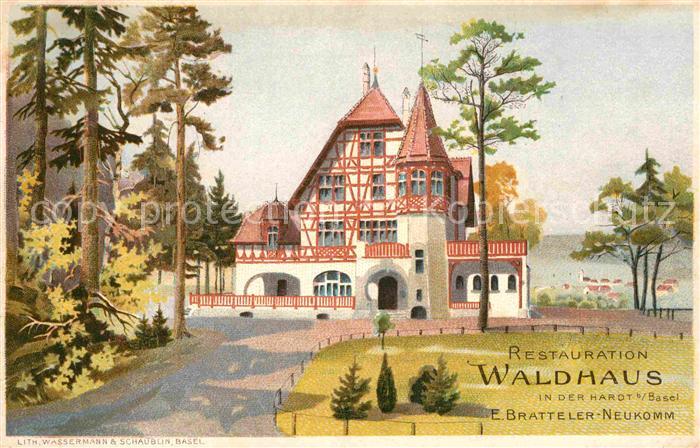 Birsfelden Hotel-Restaurant Waldhaus Litho