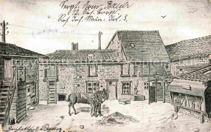 Pontfaverger-Moronvilliers Innenansicht Bauernhof Feld-Belagerungskrieg WK1