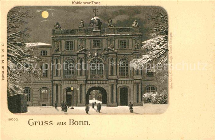 Bonn Rhein Koblenzer Tor Litho