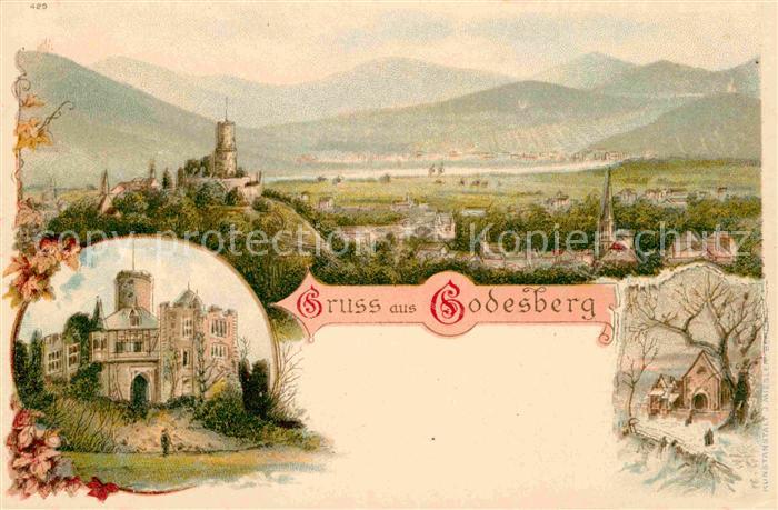 Bad Godesberg Godesburg Litho