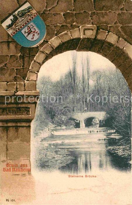 Bad Nauheim Steinerne Bruecke Litho
