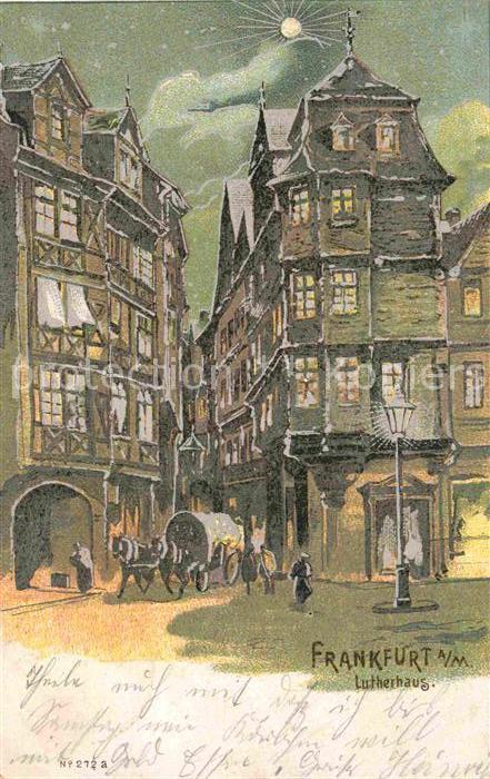 Frankfurt Main Lutherhaus Litho