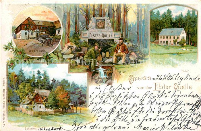 Bad Elster Elster-Quelle Gasthaus Schimmel Gasthaus zum gruenen Frosch Gasthaus