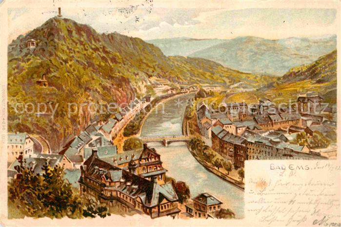 Bad Ems Panorma Litho