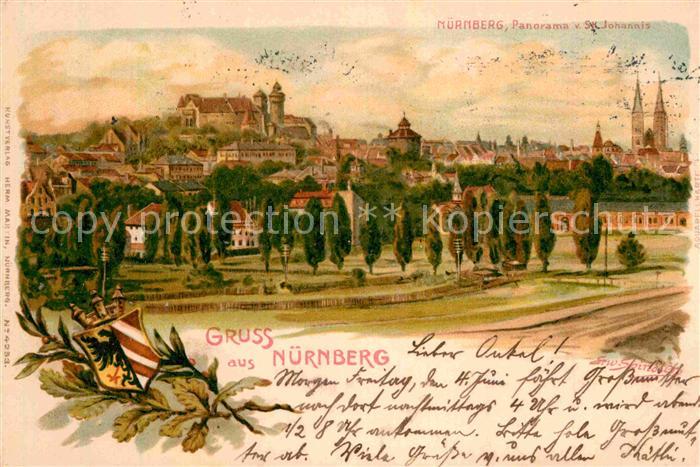 NueRNBERG  CITY St. Johannis Kuenstlerkarte