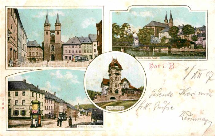 Hof Saale St. Michaelskirche Untere Ludwigstrasse Theresienstein Restaurant