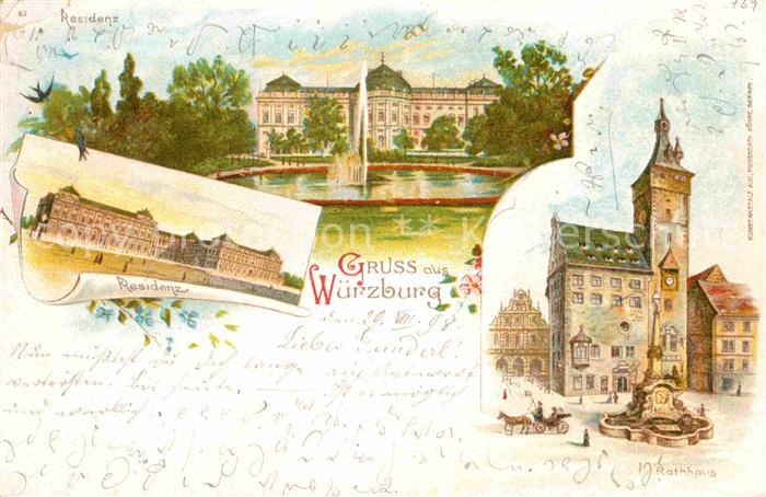 WueRZBURG Bayern Rathaus Residenz