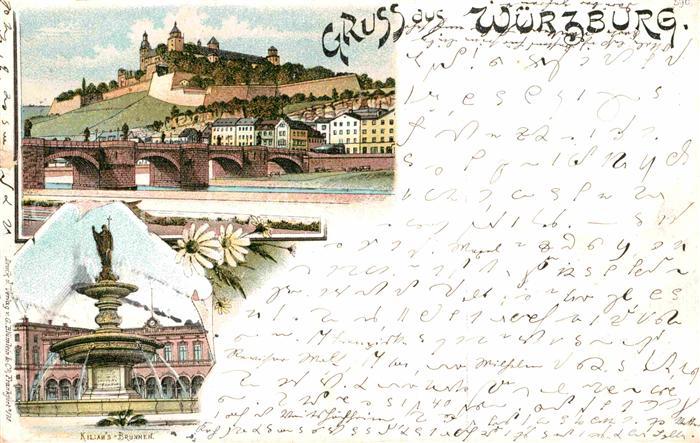 WueRZBURG Bayern Kilians-Brunnen Marienberg