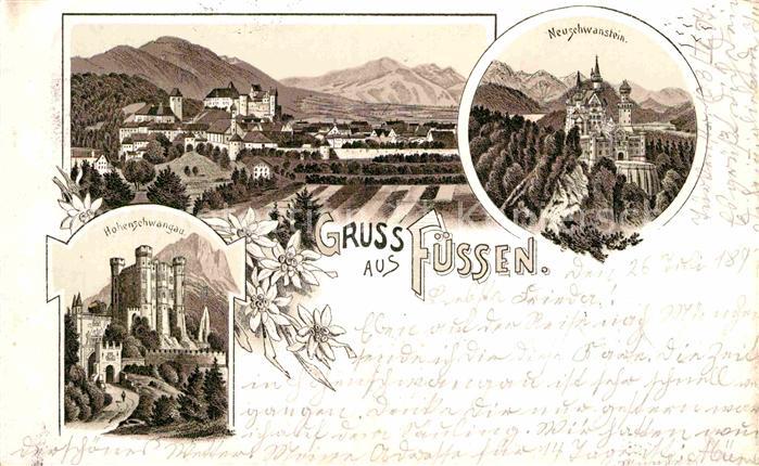 Fuessen Allgaeu Neuschwanstein Hohenschwangau