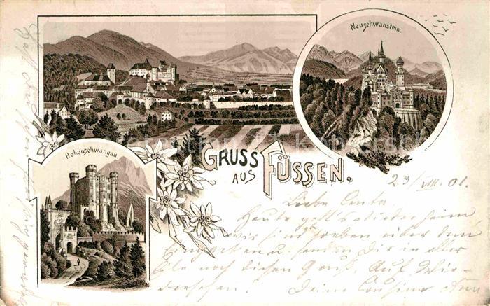 Fuessen Allgaeu Hohenschwangau Neuschwanstein