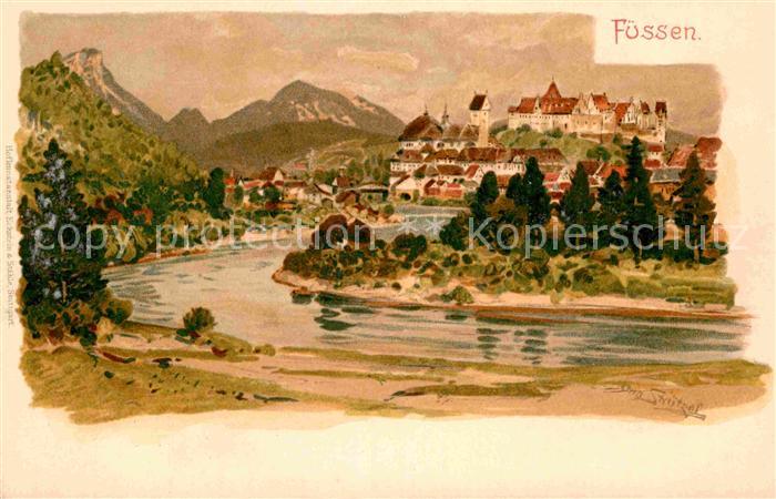 Fuessen Allgaeu Kuenstlerkarte