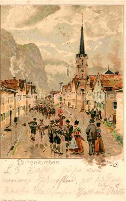 Partenkirchen Kuenstlerkarte Otto Struetzel