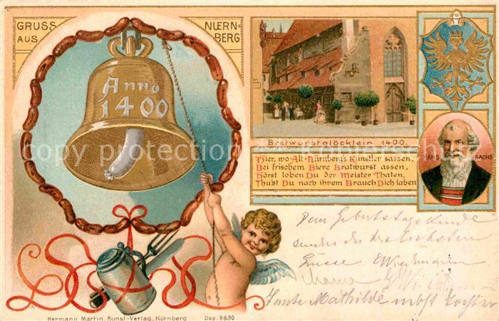 NueRNBERG  CITY Bratwurstglaecklein Hans Sachs