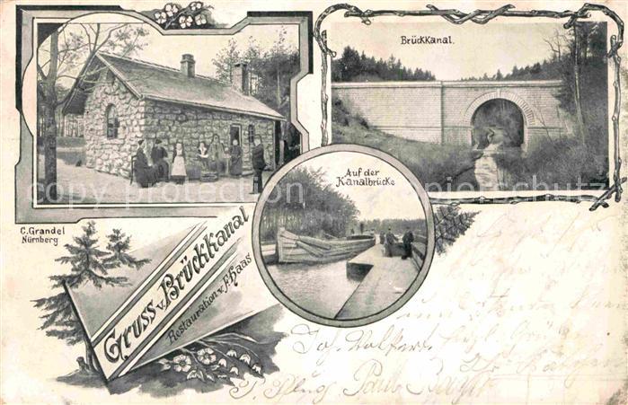 NueRNBERG  CITY Kanalbruecke Brueckkanal