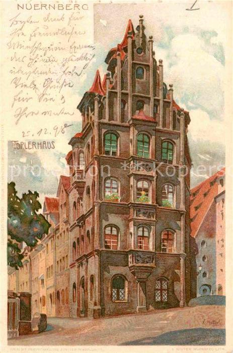 NueRNBERG  CITY Toplerhaus Kuenstlerkarte