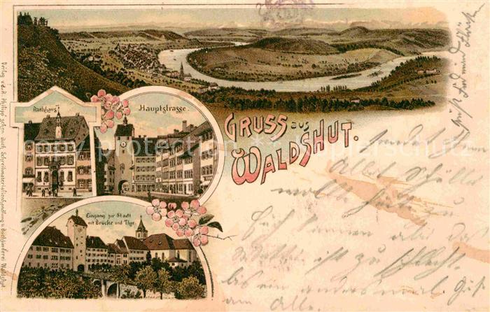 Waldshut-Tiengen Hauptstrasse Rathaus Tor Bruecke